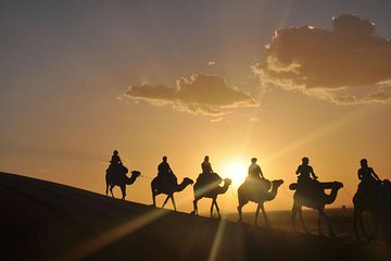 The Bestagafay desert camel ride at sunset