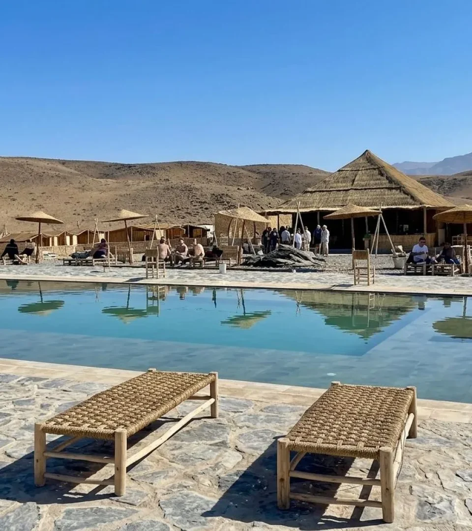 swimming Lunch in The Agafay Desert camp