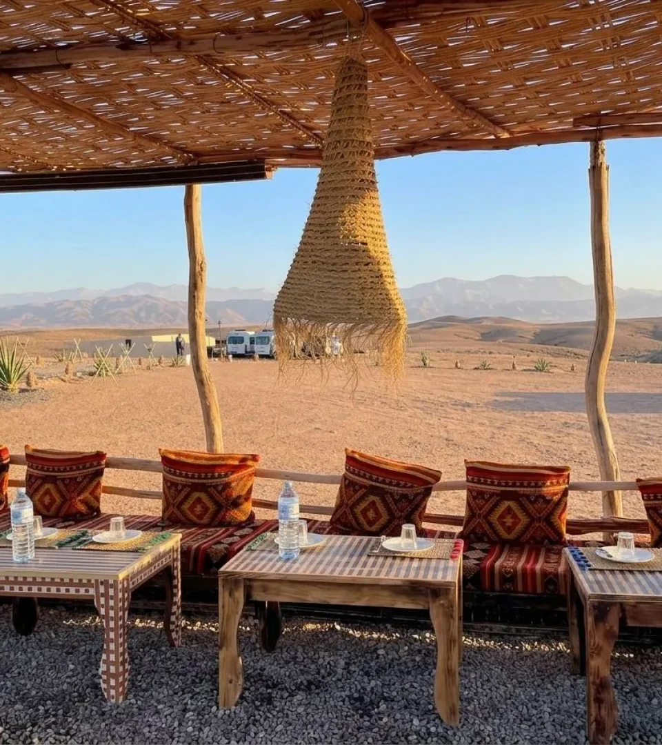 swimming in The Agafay Desert